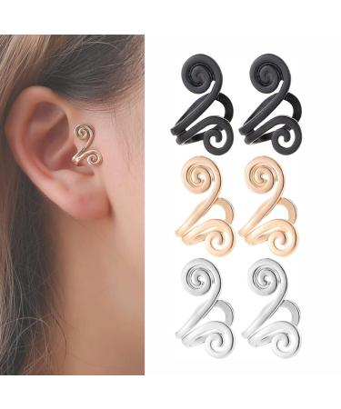 3Pairs Reetuzz Acupuncture Earring Acupressure Slimming Earrings Non Piercing Acupressure Earrings for Weight Loss (3 Pairs)