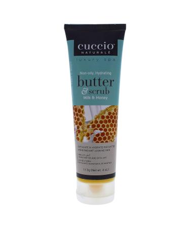 Cuccio Naturale Milk and Honey Butter Scrub - 4 Oz - Exfoliates, Hydrates, and Nourishes for Soft, Radiant Skin | Non-Oily Formula for 24-Hour Moisture - Buy Online on SooperMarket.com
