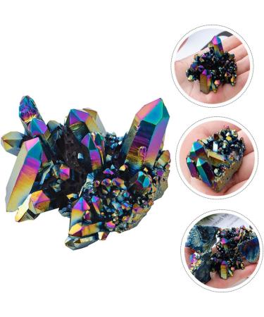 VILLCASE 6 Pcs Colorful Crystal Clusters Fish Decorations for Tank Druzy Geode Natural Stones Gem Display Colorfulx3pcs 3X3CMx3pcs - Buy Online on SooperMarket.com