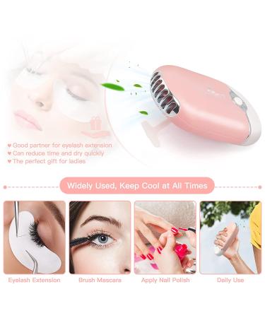 Rechargeable Handheld Mini Fan Lash Dryer for Eyelash Extensions - Pink - Buy Online on SooperMarket.com