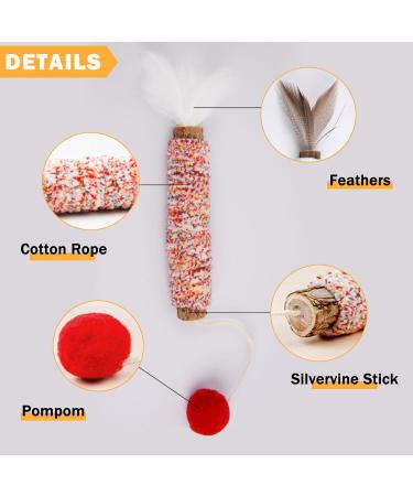 Silvervine Chew Sticks for Kittens - Natural Matatabi Cat Teething Toys for Teeth Cleaning and Stress Relief (10 PCS) - Buy Online on SooperMarket.com