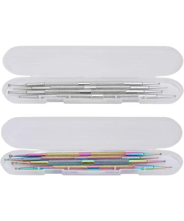 Nail Art Dotting Pen 8PCS 2 Way Dotting Pen Tool Metal Dotting Pen Nail Polish Colouring Pen Double Ended Nail Art Dotting Pen for Home DIY Salon Use - Buy Online on SooperMarket.com