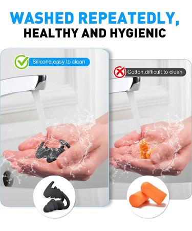 Soft Silicone Ear Plugs for Sleeping, Snoring, Work - Noise Cancelling 33 dB NRR - Reusable & Washable Loop Design - Hearing Protection for Noise Sensitivity - One Size Fits All - Buy Online on SooperMarket.com