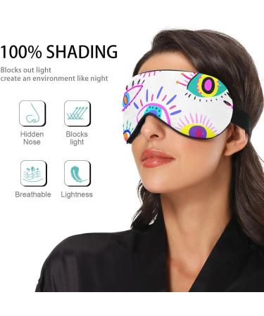 Haskirky Light Blocking Eye Mask - Breathable & Adjustable for Adults | Perfect for Travel, Yoga, Meditation, Office, & Deep Sleep | Comfortable & Colorful - Buy Online on SooperMarket.com