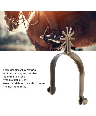 ZJchao Salmue Horse Spurs West Cowboy Horse Boot Spurs Decoration Western Spurs Rust Proof Toxic Free Vintage Zinc Alloy Horse Spurs with Gear for Men - Buy Online on SooperMarket.com