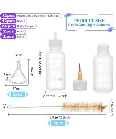 Benecreat 12 Pack 1oz Precision Tip Applicator Bottles Set - DIY Quilling Glue Oiler Bottle with Tips and Caps - Buy Online on SooperMarket.com