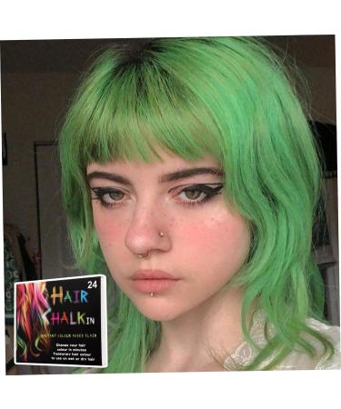 Hair Chalk 24 Colors Temporary Hair Dye Safe Hair Chalk for Kids Washable Temporary Hair Colour Pen Colorful Great Toy Temporary Hair Color for Halloween Carnival - Buy Online on SooperMarket.com