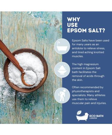 Eco Bath London Neroli & Lavender Epsom Salt Bath Soak 250g - Post-Workout Skin Conditioning Magnesium Bath Salts - Buy Online on SooperMarket.com