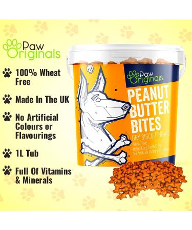 Peanut Butter Dog Treat Biscuits | Delicious Peanut Butter Bite Treats For Dogs & Puppies | Wheat Free & Packed With Vitamins & Minerals | Helps Keep Teeth Clean | Great For Reward Training Peanut Butter - Buy Online on SooperMarket.com