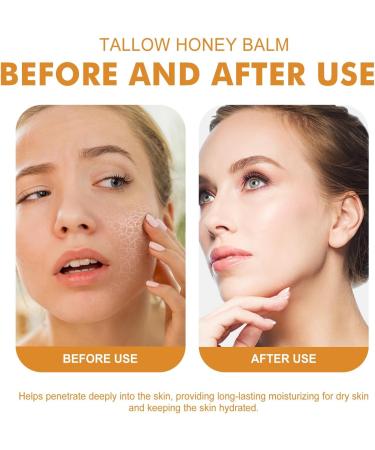 Tallow Honey Balm Tallow Moisturizer Firming Face Cream Tallow Face Cream Tallow Balm Instant Wrinkle Remover Tallow And Honey Balm Repair Barrier Face & Body Moisturiser For Dry Skin 30g - Buy Online on SooperMarket.com