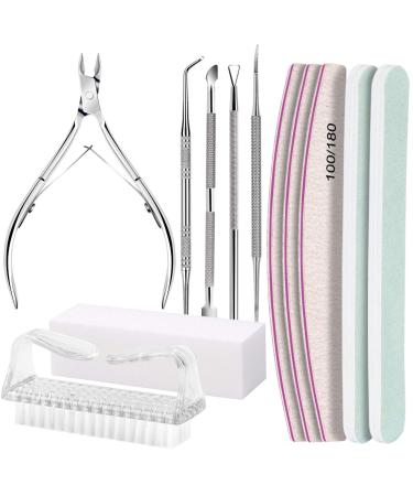 Fandamei buffer for nails buffer for gelails manicure set nail files for gel nails nail file 100/180 files for gelails nail tongs nail shaver nail file set manicure & pedicure set z-white