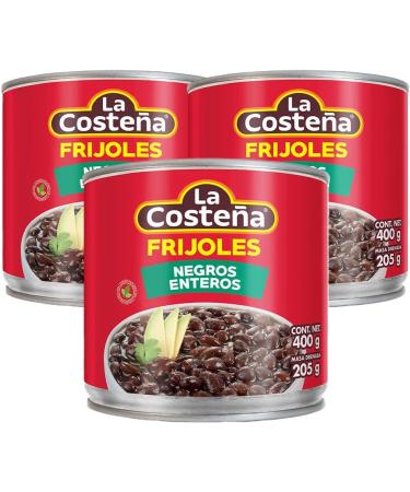La Costena Black Whole Beans 12 x 400g Case/Mexican Frijoles Black Whole Beans Canned Cooked Beans (Pack of 12) - Buy Online on SooperMarket.com