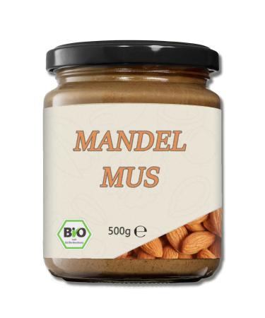 Mynatura bio almondmus I from fresh almonds i Mus i bread spread i almond butter i almond i bake i in a glass (1x 500g) 500 g (1 Pack)