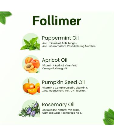 Premium Hair Growth Oil - DHT Blocker with Organic Rosemary Peppermint Pumpkin Seed & Apricot Oils | Natural Minoxidil Alternative | Made in USA - Buy Online on SooperMarket.com