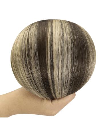 Buy Youngsee Real Hair Ombre Clip-in Extensions 40cm | Brown Blonde 120g Remy Hair | 7PCs #4/18/4 - Buy Online on SooperMarket.com