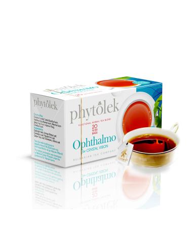 KUKER Ophtalmo Tea for Eye Health - Herbal Green Tea Bags with Mint Bright Eyes Blend for Sightcare Eye Care Tea Leaves - Eye Support Tea Eye Care Tea - Eye Health Tea - 30 grams 20 Tea Bags