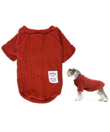 Dog Jumper Warm Dog Sweater Puppy Sweater Winter Knitted Dog Pullover Dog Cat Coats Pet Sweater Knitwear Coat Winter Pet Turtleneck Vest Soft Turtleneck Dog Clothes Vest for Pet Autumn Winter Large Red