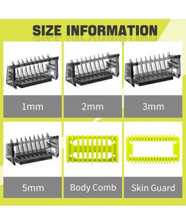 6Pcs Guide Comb Attachments Face Comb Body Comb Compatible with One Blade Pro QP2724 QP2520 QP2530 QP2620 QP2630 Trimmer Portable and Easy to Use - Buy Online on SooperMarket.com