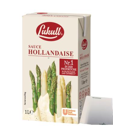 Lukull Hollandaise Sauce with a delicate creamy consistency (1 litre pack) + usy Block