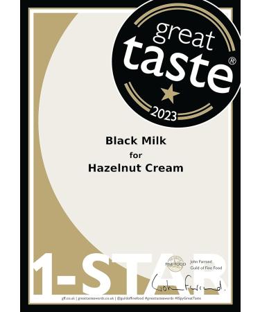 Black Milk Hazelnut Cream Spread 2x230g - Made In Italy - Bake or Spread - Gluten Free - Two Jars - Buy Online on SooperMarket.com