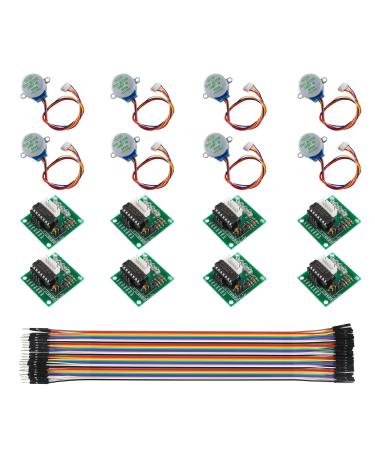 DIANN 8 Sets 28BYJ-48 ULN2003 5V Stepper Motor + ULN2003 Driver Board+40 Pin Cable M/F