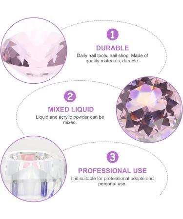 FRCOLOR Glass Nail Dish monomer bowl diamond Bowl bowl White Glass Dappen Dish 5.5x5.5cmx3pcs Pinkx3pcs - Buy Online on SooperMarket.com