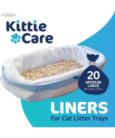 Pack of 20 M/L Kittie Care Cat Litter Liners for Medium and Large Boxes - Buy Online on SooperMarket.com