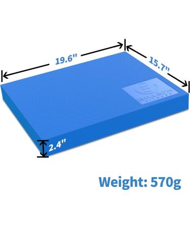 5BILLION XL Foam Balance Pad for Physical Therapy & Yoga - Non-Slip Exercise Pad for Fitness & Stability Workouts - Blue, Large Size (19.6 x 15.7 x 2.4) - Buy Online on SooperMarket.com