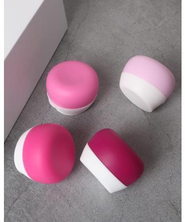 Gemice Travel Containers for Toiletries Silicone Cream Jars TSA Approved Travel Size Containers Leak-proof Travel Accessories with Lid for Cosmetic Makeup Face Body Hand Cream (4 Pieces) Red - Buy Online on SooperMarket.com