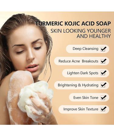 Tamoskiny Kojic Acid & Turmeric Soap for Dark Spots & Acne - 2 Pack 200g/7OZ - Buy Online on SooperMarket.com