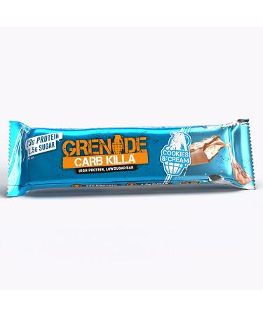 Carb Killa Cookies & Cream Bar 12x60g - High Protein Snack - Buy Online on SooperMarket.com