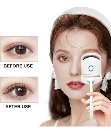 Heated Eyelash Curler - DOPI Electric Curlers with 2 Heating Modes Quick Pre-Heat Perfect Gift for Women & Girlfriend (White - Buy Online on SooperMarket.com