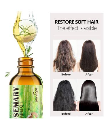 Rosemary Essential Oil for Hair Growth & Skin Care (2 Fl Oz) - Stimulates Growth, Nourishes Scalp, Improves Circulation - Hair Loss Treatment - Buy Online on SooperMarket.com