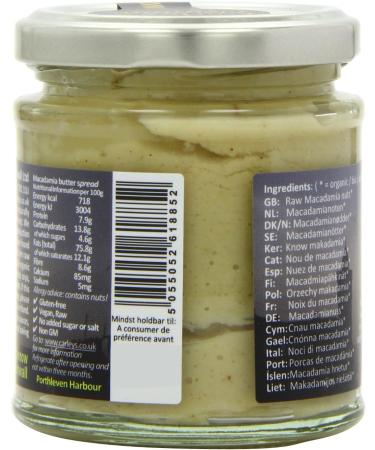 Carley's Organic Raw Macadamia Nut Butter 170g - Buy Online on SooperMarket.com