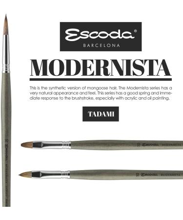 Escoda Modernista 4050 Synthetic Mongoose Bright/Shader Brush - Size 8, for Oil & Acrylic Painting - Buy Online on SooperMarket.com