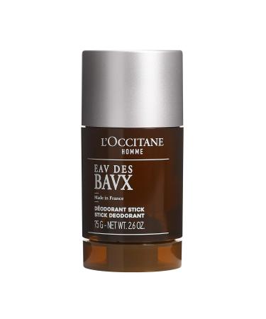 L'Occitane Eau des Baux Stick Deodorant  2.6 Oz.: Alcohol-Free  Dries Quickly  Fresh Cypress Scent  Help Prevent Odors