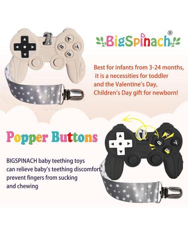 BigSpinach Baby Video Game Controller Teether Toy - Pink Gamer Teething Toy for Babies - Buy Online on SooperMarket.com