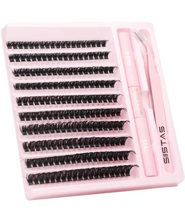 D.I.Y. Eyelash Extension Kit - 200pcs Individual Lash Clusters, D Curl Volume Cluster Lashes with Bond, Seal, Tweezers - Home Application | 80D Kit - Buy Online on SooperMarket.com
