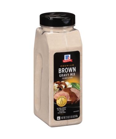 McCormick Premium Brown Gravy Mix, 21 oz Premium Brown 1.31 Pound (Pack of 1)