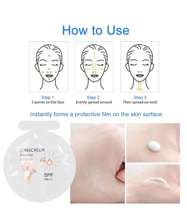 SPF 46 Travel Size Sun Protection - Moisturizing Waterproof & Non-Greasy for All 3ml x 20 Bags - Buy Online on SooperMarket.com