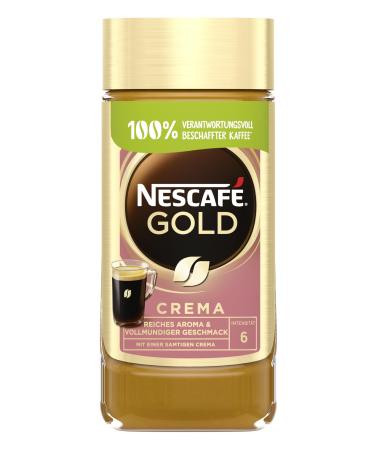 Nescaf Gold Crema soluble bean coffee instant coffee from exquisite coffee beans with velvet crema caffeine-containing 200g coffee 200 g (1 Pack)