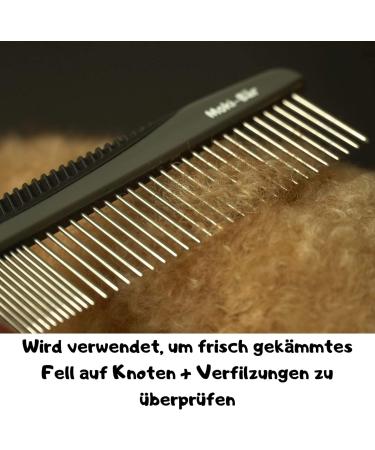 Moki Bear Metal Comb for Dogs - Dual-Sided Rounded Pins for Matting & Knot Removal - Ideal Grooming Tool - Buy Online on SooperMarket.com