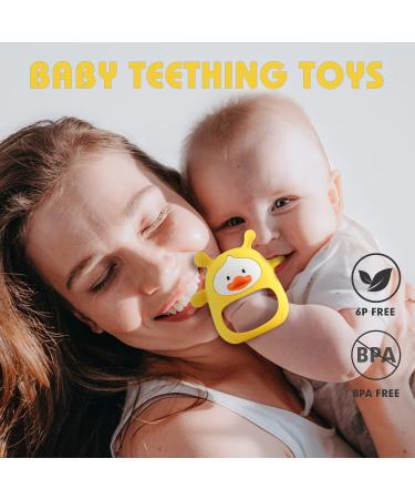 Silicone Duck Baby Teether Toy for Infants 3+ Months - BPA Free and Easy to Clean - Buy Online on SooperMarket.com