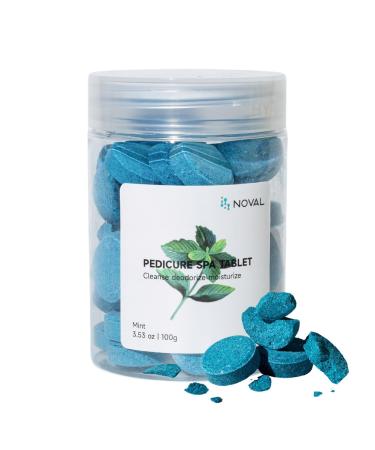NOVAL Pedicure Supplies Spa Tablets Foot Bath Foot Soak for Softening Skin Care 100g (Mint)