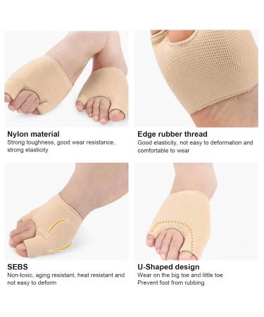 ANGGREK Hallux Valgus Corrector - 2 Pairs U Shaped Bunion Corrector for Hallux Valgus Correction - Orthopedic Forefoot Pads (Small) - Buy Online on SooperMarket.com