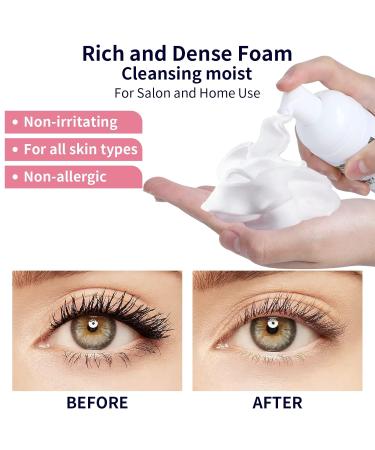 150ml Eyelash Extension Cleanser Kit | Kioooki Lash Shampoo with USB Mini Fan Brush & Makeup Remover Pad - Portable & Efficient Care for Lash Extensions - Buy Online on SooperMarket.com