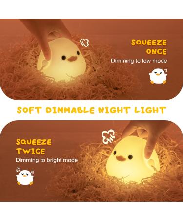 Unede LED Nachtlicht f r Kinder Dimmbares Kawaii Dodo Duck Nachttlicht aus Silikon USB Lampe f r Babyzimmer ideales Geschenk f r Kinder (Baby Benson) - Gelb - Buy Online on SooperMarket.com