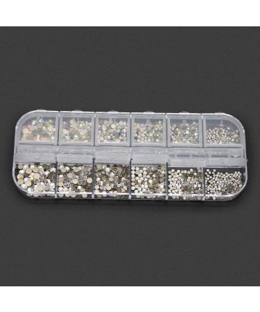 Nail Art Rhinestones ANGGREK Nail Art AB Crystal Rhinestones Colorful Flatback Glass Nail Decoration DIY Manicure Accessory(1#) - Buy Online on SooperMarket.com