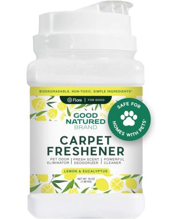 Good Natured Carpet Freshener & Deodorizer Powder Safe for Homes with Pets - Lemon & Eucalyptus - 70 Oz