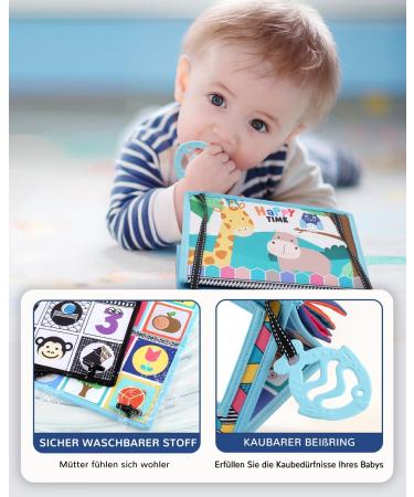 Dcsioike Baby Toys for 0-9 Months | Montessori Fabric Books with Mirror | Foldable Hanging Gifts for Newborn Girls - Buy Online on SooperMarket.com